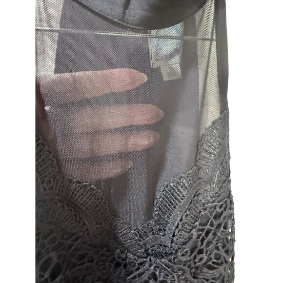 Blue Rain Womens Sleeveless Lace Mesh Black Dress‎ Size S - Picture 5 of 10